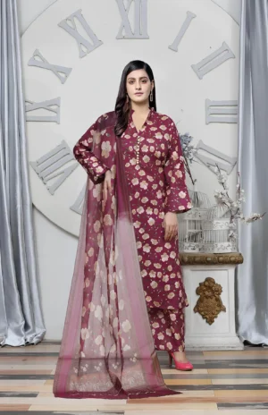 3 piece cotton suit for women