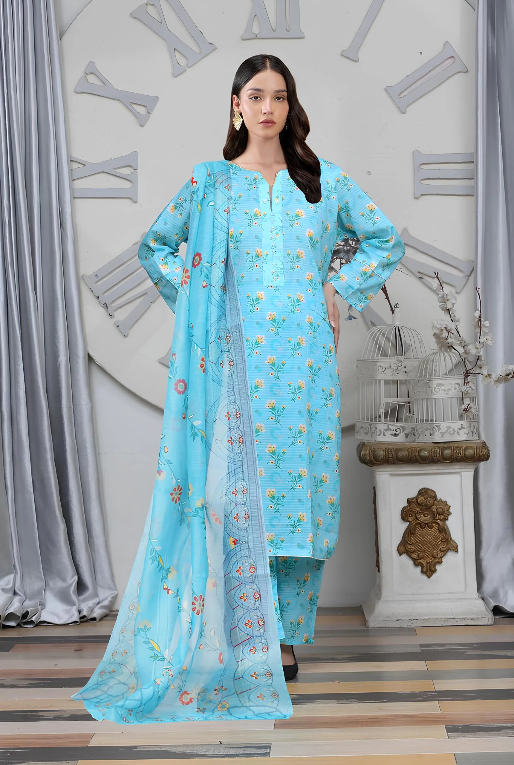 Women 3 Piece Stitched Cotton online