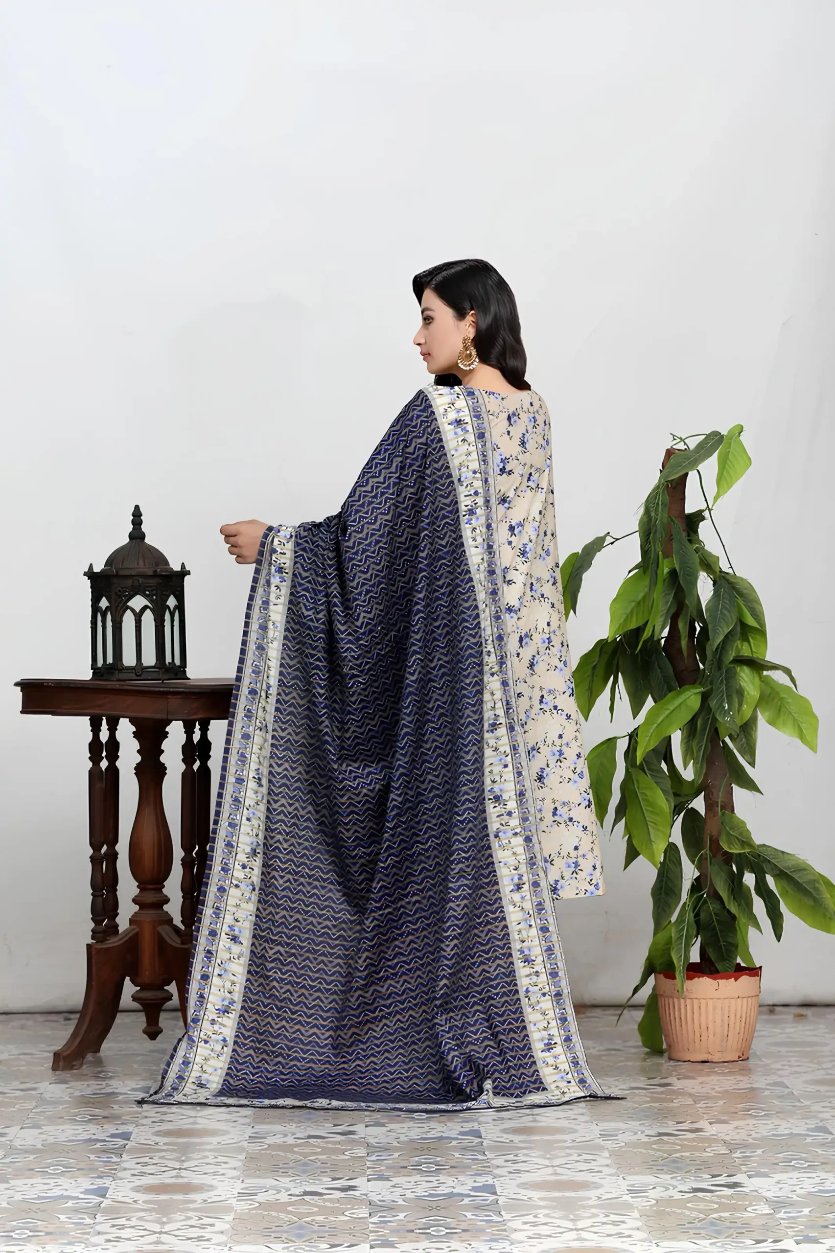 3 Piece Stitched Printed & Embroidered Lawn Suit for Women